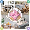 thumbnail image 4 of Pink Breast Cancer Square Tablecloth,Waterproof Square Table Cover,Wipeable Spillproof Washable Table Cover for Home Kitchen Party Decor 42"X42"(107x107cm), 4 of 6