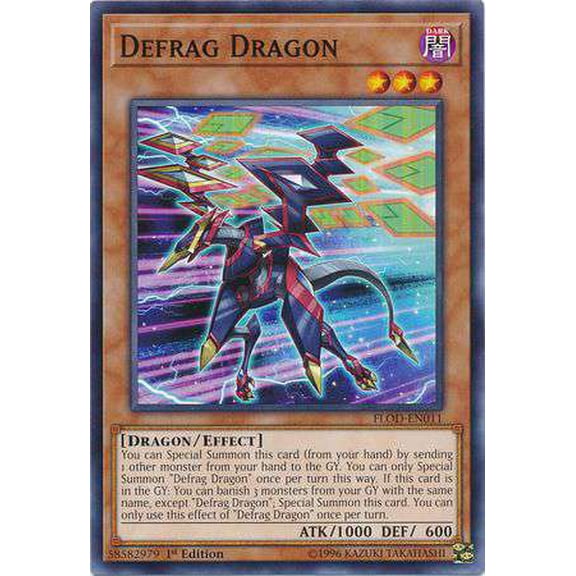 YuGiOh Flames of Destruction Common Defrag Dragon FLOD-EN011