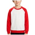 thumbnail image 3 of Mnyotv Cotton Raglan Long Sleeved T Shirt for Boys Girls Casual Basic Crewneck Sweatshirts Size 1-2Years, 3 of 5