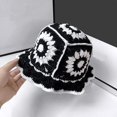thumbnail image 3 of CoCopeaunts Hollow Knitted Bucket Hat Four Seasons Age-reducing Cute Pot Hat Female Hand-Knitted Fisherman Hat with Fungus Edge, 3 of 8