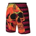 thumbnail image 4 of Logiee Skull And Flag Usa Print Mens Swim Trunks Quick Dry Board Shorts,Breathable Hawaii Beach Shorts Swimwear Bathing Suits-X-Large, 4 of 6