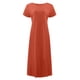 thumbnail image 3 of Vestido Lino Algodón Vestido de lino de algodón Simplicidad Vestido elegante Primavera Ropa de talla grande (Naranja S) Ygjytge para Mujer Naranja T L, 3 of 9
