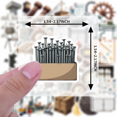 thumbnail image 4 of Retro Stickers Stationery Stickers Mechanical Stationery Stickers Factory PVC Stickers for Notebooks Suitcases Luggage, 4 of 9