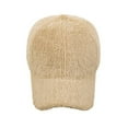 thumbnail image 3 of HAPIMO Fluffy Furry Winter Hats for Women Solid Baseball Cap Casual Comfy Fleece Warm Hat for Outdoor Travel Hiking Beige Free Size, 3 of 7