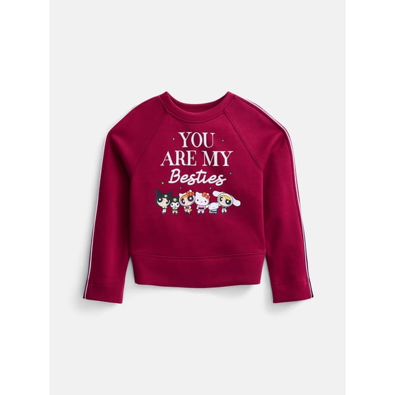 The Powerpuff Girls x Sanrio Girls Besties Graphic Sweatshirt, Sizes 4-16