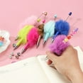 thumbnail image 6 of Uxcell 5Pcs Fluffy Beadable Pens, Plush Fuzzy Plastic Bead Pen Bead Ballpoint for DIY Gift Writing Office Supplies, Candy Pink, 6 of 7