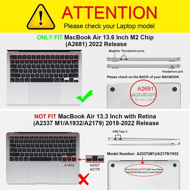 MacBookAir M2 2022 sélection de coques de protection pour le