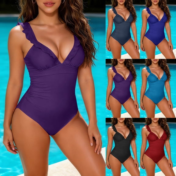 TAGOLD Womens Bikinis Set Color 3 Piece Sunscreen Sports Tankini Split Swimsuit With Trunks Summer Beach