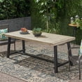 thumbnail image 5 of Afuera Living Outdoor Iron Dining Table in Light Gray and Black, 5 of 10