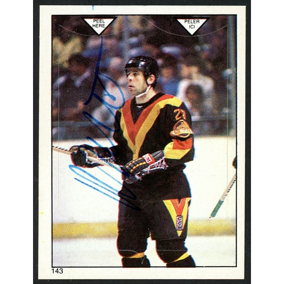 Jiri Bubla Autographed 1983-84 O-Pee-Chee Sticker Rookie Card #143 Vancouver Canucks SKU #154068