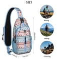 thumbnail image 5 of Sling Backpack,Christmas Folk Pattern Crossbody Bag with Water Bottle Holder,Waterproof Sling Bag for Men/Women with Chest Phone Holder for Hiking,Travel, 5 of 6
