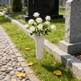 thumbnail image 5 of PONPRNGY 2Pcs Memorial Floral Vases, Cemetery Vase, Headstones Flower Holder, Grave Cone Vase, Flower Pots for Outdoor Plants, Decorative Plastic Containers, 5 of 6