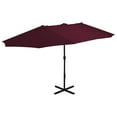 thumbnail image 3 of vidaXL Parasol Black Polyester fabric, Aluminum pole and ribs Extra Large, 3 of 8