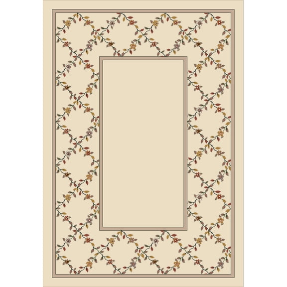 Milliken Design Center Area Rug MAIDEN OPAL II Maiden Opal Ii Petals Vines 7' 7" x 7' 7" Round