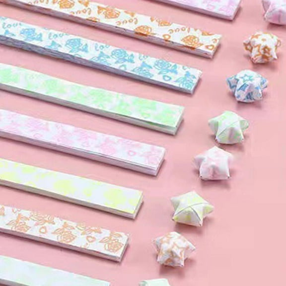210pcs Lucky Star Folding Paper Strips Pastel Luminous Origami Star New T1 W6H0