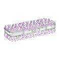 thumbnail image 2 of Plastic Pencil Box Large Capacity Pencil Boxes Clear Boxes with Snap-Tight Lid Stylish Office Supplies Storage Organizer Box Neon Purple Leopard Print, 2 of 7
