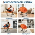 thumbnail image 4 of Yeshouse Silla de piso plegable extragrande con asiento de felpa antideslizante para adolescentes y adultos, ideal para dormitorio o sala de estar, 4 of 9