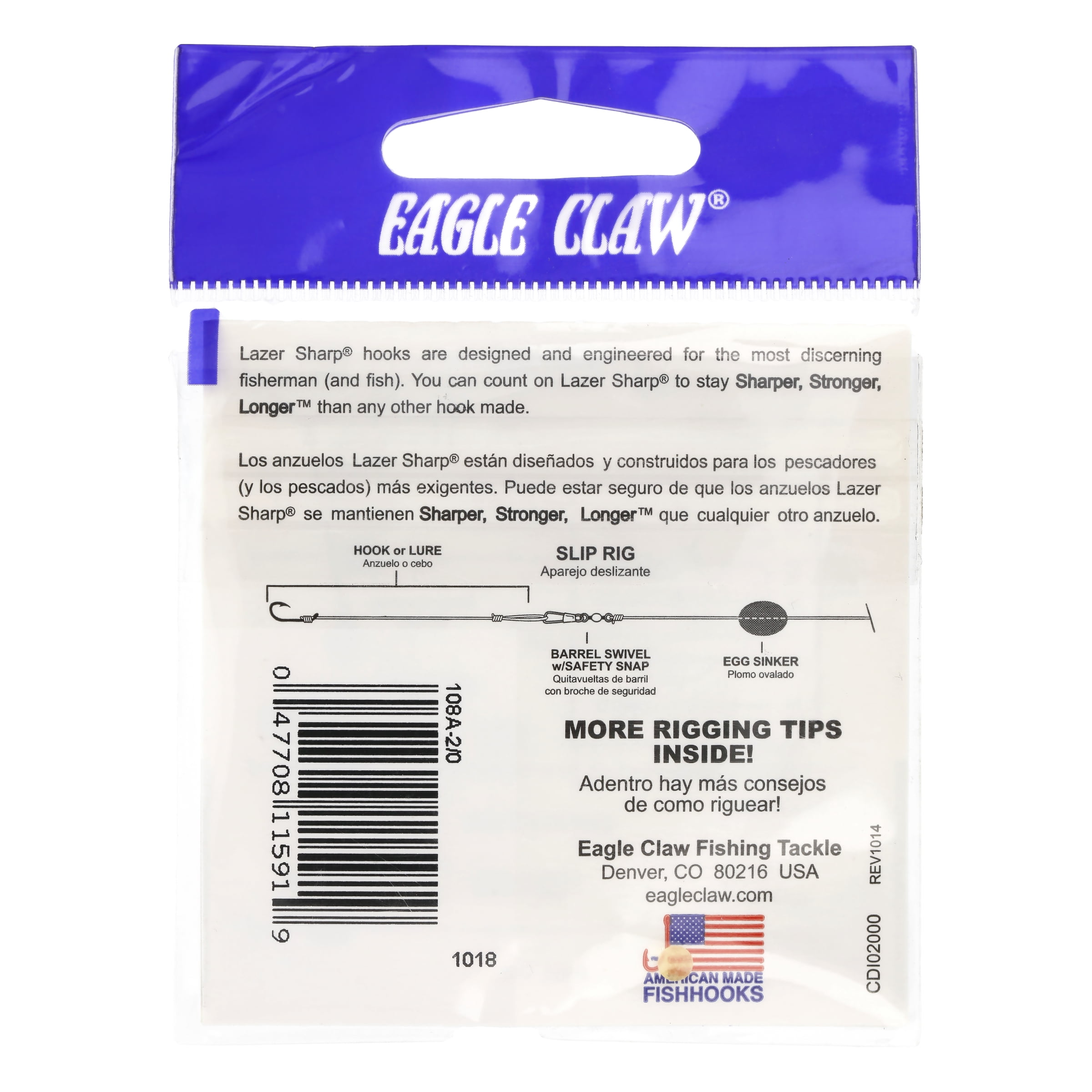 Eagle Claw 108AH-2/0 Gold 1x Long Offset Hook, size 2/0