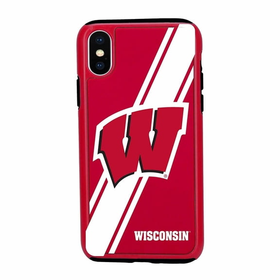 FOCO NCAA Wisconsin Badgers Dual Hybrid Case for iPhone XS Max (6.5")
