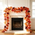 thumbnail image 6 of chaungfeng Artificial Maple Leaf Garland,69" Halloween Thanksgiving Foliage Hanging Vines - Fake Ivy,for Wedding Party Garden,Home,Dining Table Decoration,Wall,Fireplace, 6 of 8