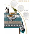 thumbnail image 2 of Blue Beige Anchor Table Cloth, Waterproof Tablecloth for Rectangle Tables, Nautical Summer Beach Coastal Ocean Reusable Washable Fabric Table Cover for Restaurant Kitchen Dining Tables 52"x70", 2 of 9