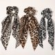 thumbnail image 4 of Fashion Leopard Print Bow Satin Girls Elastic Hair Bands Long Ribbon Ponytail Scarf Hair Tie Women Scrunchies Hair Accessories, 4 of 4