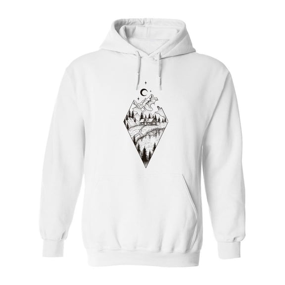 Mountains Landscape. Hoodie Men -Image by Shutterstock, Male Medium