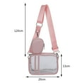 thumbnail image 4 of fankhu Transparent PVC Female Tote Bag Stadium Approved Square Sling Bag Fashion Casual Portable Waterproof for Adult Teenagers, 4 of 9