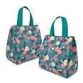thumbnail image 2 of Pioneer Flower Floral Print Pattern Insulated Lunch Bag for Women & Adults,Large Portable Soft Cooler Lunch Bag,Thermal Food Storage Tote with Pearl Cotton,8.66L,8.75x5.75x9.5 Inch, 2 of 6