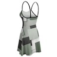 thumbnail image 5 of Abstract Geometric Art Green Black Grey Slip Dress Dress Summer Elegant Women's Dress Women's Clothing, 5 of 6
