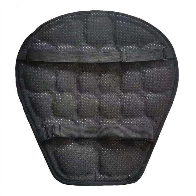 Cojín de aire para asiento de motocicleta, cojín de asiento con Airbag 3D con correas para sillines de turismo Cruiser, rodamiento de 375x360x25mm