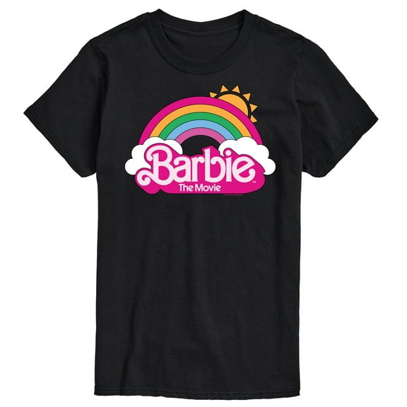Barbie the Movie - Barbie Logo Rainbow -  Men's Short Sleeve Graphic T- Shirt