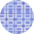 thumbnail image 1 of Ahgly Company Machine Washable Indoor Round Transitional Light Slate Blue Area Rugs, 5' Round, 1 of 7