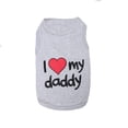 thumbnail image 3 of I Love My Daddy Dog Shirt for Small Dogs, Sleeveless Cotton Puppy Clothes, Breathable Summer Pet Apparel, Stretchy Stylish Cute T-Shirt for Girl Dogs, 3 of 8