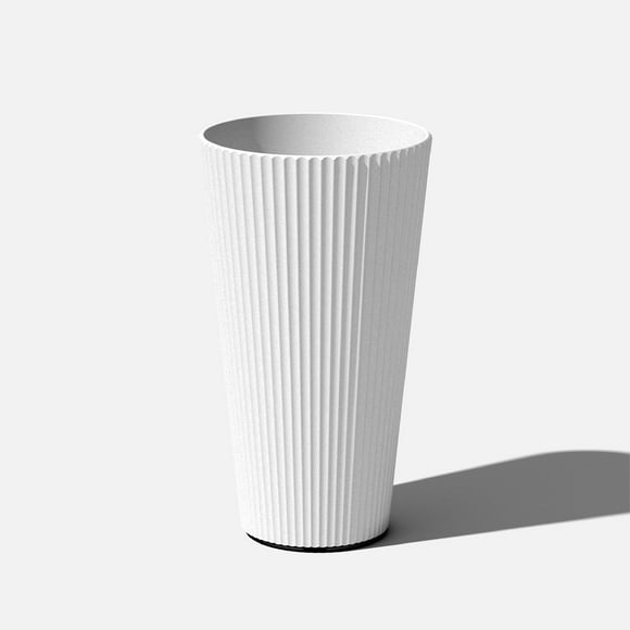 Veradek Demi Series 26" Tall Plastic-Stone Planter - White