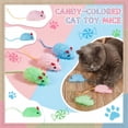 thumbnail image 2 of Cat Toy Mouse, Candy-colored Pink Plush Chew Toy, 1 Pack For Indoor Cat Self-play Boredom Relief, 2 of 9