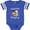 Football Blue and White, variant on Happy Thanksgiving Christian Pilgrims Holiday Boys or Girls Baby Bodysuit