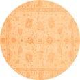 thumbnail image 1 of Ahgly Company Indoor Round Oriental Orange Traditional Area Rugs, 6' Round, 1 of 4