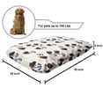 thumbnail image 2 of Snail Pet Bed, Rainy Day Weather Themed Mosaic Pattern Like Shellfishes Holding Umbrellas, Resistant Pad for Dogs and Cats Cushion with Removable Cover, 24" x 39", Champagne Multicolor, by Ambesonne, 2 of 4
