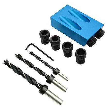 

Autumn Promotion 15 Degree Angle Drilling Kit For Wood With Jig Guide Drill Bits And 6/8/10mm Holes