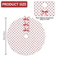 thumbnail image 2 of 30 Inch Christmas Tree Skirt – Velvet Plush Tree Mat, Soft Thickened Polyester with Red Ties, Single-Sided Printing, Available in 30in/36in/48in, Perfect for Holiday Xmas Tree Decoration, 2 of 7