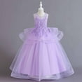 thumbnail image 6 of Kiviey Dresses for Girls Sleeveless Embroidery Mesh Dress Gauze Dress Princess Dress Birthday Party Gown Size 7-8, 6 of 9