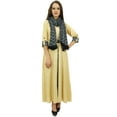 thumbnail image 5 of Bimba Indian Women Rayon Designer Beige A-Line Kurta Kurti Dress With Scarf - 4, 5 of 9