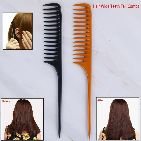 1 Pc Tip Tail Comb Salon Hair Brush Hairdressing Tool Diy Hair Wide Teeth Combs