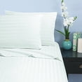 thumbnail image 2 of Elegant Comfort 1500-Thread-Count Microfiber King Strip Sheet Stripe Sheet Set, White, 2 of 2