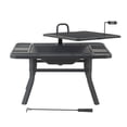 thumbnail image 2 of AmberCove Darius Square Firepit with Adjustable cooktop Grill, 2 of 8