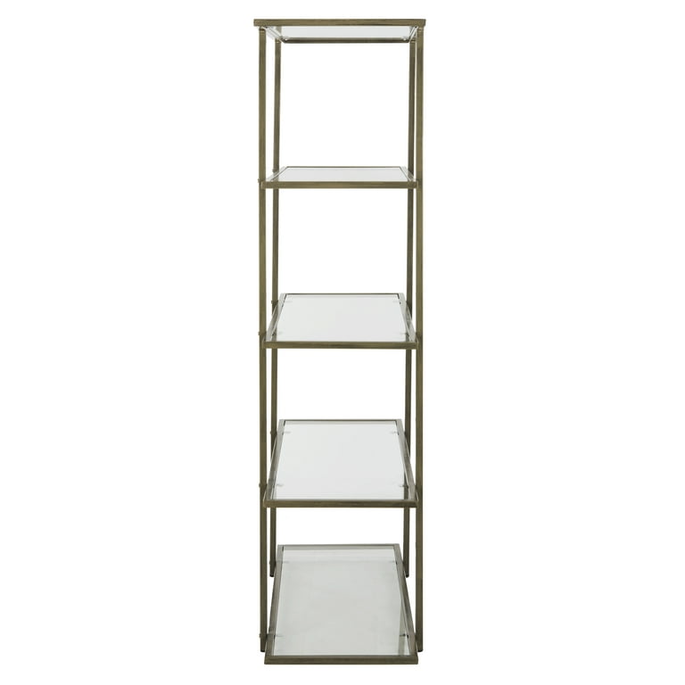 Safavieh Francis French Silver/Clear Metal Etagere Safavieh Francis French Silver/Clear Metal Etagere