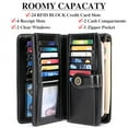thumbnail image 4 of FALAN MULE Women Leather Wallet Large Capacity Bifold RFID Blocking Card Holder with Zipper Coin Pocket, 4 of 6