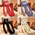 thumbnail image 4 of Almohada bonita de animales de patas largas, juguete de gato negro, conejo, oso, pulpo, cojín para dormir, muñeco de peluche enorme súper grande, 4 of 5