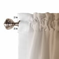 thumbnail image 5 of Tier Curtains 45 Inches Long, Khaki White Ombre Window Treatment Curtain Drapes, Modern Abstract Art Farmhouse Gradient Small Curtain Drapes for Bathroom Laundry Room, 27.5"x45", 2 Panels, 5 of 7